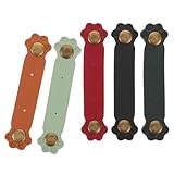 BAZEITFLOW PU Kabelorganisator Katzenpfote 5 Stück Kabelhalter aus PU Leder mit Druckknopf Universeller Kabelbinder für Kopfhörer und Ladekabel zur Kabelorganisation und Reise
