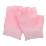 PartyKindom Feuchtigkeitsspendende Gel Handschuhe Fingerlos Elastische Handpflege Mitten für Damen Mädchen Nachtpflege Weiche Hautpflege Zubehör für Trockene Rissige Hände und Verbesserte