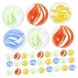 HOODANCOS 100 Stück Bunte Glasmarbles Hochwertige Murmeln für Bastelprojekte Dekoration und Spiel für Aquarien und Kinderspiele