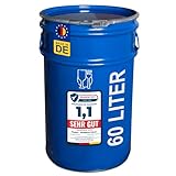 plasteo® 60 Liter Stahlfass Hobbock Deckelfass | Lebensmittelecht | UN-Zulassung | Made in DE | 2 Patentfallgriffe | Mülleimer Behälter Mistkübel | Transport und Aufbewahrung | Robust Stabil