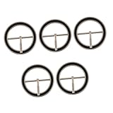 Homoyoyo 5 Stück Metall Schalring Verstellbare Schnallen für Mantel Gürtel Wintermantel Schal Verschluss Vielseitige Accessoires in Sand Silber Innendurchmesser
