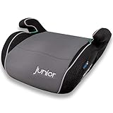 PETEX 'Max' Kindersitzerhöhung Sitzerhöhung nach i-Size Norm R129, Kindersitz/Autositz für Kinder, grau, 1 Stück