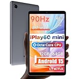 ALLDOCUBE Android 15 Tablet, 8,7' iPlay 60 Mini Tab, 90Hz Reflex, 400Nits, Octa-Core CPU, Widevine L1, Dual Speakers, 4000mAh, 4G LTE+2.4G/5G WiFi+BT 5.0, GPS, 800×1340HD, 12GB+64GB(512GB TF)