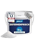AGUALEVE® Zisternenfrisch 5kg *NEU* | hält Regenwasser frisch & rein, zum Gießen geeignet | für alle Zisternen & Regenwassertonnen | Made in Germany | für 50.000 Liter Regenwasser | Note 1,1