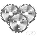 Flintronic 3 Stück Sägeblatt 125mm für Winkelschleifer, sägeblatt Kreissägeblatt 125 x 22.2 mm, 40 Zähne Multi Material Feinschnitt, für Aluminium, Kupfer, NE-Metalle, Holz, Sperrholz, Kunststoff