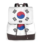 GaxfjRu Flagge der Republik Korea, hochwertige Geldbörsen für Damen, geräumiger und vielseitiger Lederrucksack für Damen, Bolsos Para Mujeres, Schwarz, Einheitsgröße, Schwarz , One size