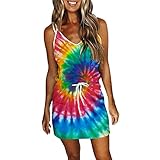 Sommerkleid Damen Leicht, Kleid Damen Sommer Knielang Musselin Schulterfreies Trägerkleid Damen Boho Midikleid Freizeitkleid Luftig Strandkleid Retro Classic Cocktailkleider Schulterfrei