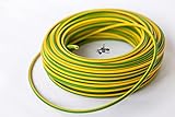 Erdungskabel 4mm² - Grün/Gelb - H07V-K - Aderleitung feindrähtig flexibel inkl. 5 Aderendhülsen (5.00, Meter)