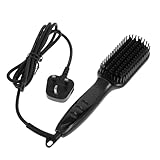 Veemoon Elektrische Haarglättungsbürste für Männer Multifunktionaler Bart und Haarstyler mit LCD Display Negative Ionen Einstellbare Temperatur Glättet Haare und Bart Glatt und Glänzend