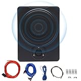 RUETERY 8 Zoll 600W Subwoofer Auto, Car Aktivwoofer Bass, Untersitz Lautsprecher, mit Aluminiumgehäuse, 12V Subwoofer Auto Set, 70 mm Dick, für Auto, LKW, Wohnmobil