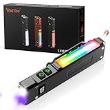 Relybo Taschenlampe LED Aufladbar 1000000 Lumen, LED Taschenlampe Klein 2 Schalter & 9 Modi(mit 395 nm UV) COB Seitenlicht, Clip, Starke Taktische Taschenlampe Extrem Hell für Camping Outdoor Notfälle