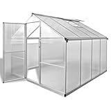 Gewächshäuser Pflanzenzelt Zum Überwintern,Gewächshaus mit Fundament Verstärkt Aluminium 6,05 m²,Überwinterungszelt für Pflanzen