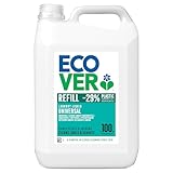 Ecover Waschmittel Universal Hibiskus & Jasmin (5L/100 Waschladungen), Flüssigwaschmittel mit pflanzenbasierten Inhaltsstoffen, pflegendes Vollwaschmittel für Erhalt und Schutz der Kleidung