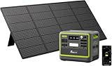 FOSSiBOT F2400 Solargenerator mit 420W Solarpanel, 2048Wh LiFePO4 Tragbare Powerstation, 3 Ausgang AC 2400W, 1100W Schnellladung, Power Station für Camping, Wohnmobil, Garten, Outdoor