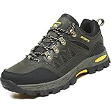 VTASQ Herren Wanderstiefel Leichte Wanderschuhe Atmungsaktiv Outdoor Sportlich Gleitsicher Bequem Bergstiefel Trekking Schuhe Damen Herren Wanderhalbschuhe Grün 42EU