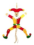 Rudolphs Schatzkiste Holzspielzeug Hampelmann Eulenspiegel bunt Höhe=28cm NEU Spielfigur Hampelfigur Holzfigur Holzspielzeug Holzgestaltung Kreativ Spielsortiment Spiele Holz Seiffen Erzgebirge