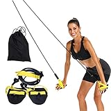 WINBST Training Equiptment Dry Land Cord Zugseil Schwimmtrainer, Widerstandsband und Paddles fürs Armzug-Training, Krafttraining