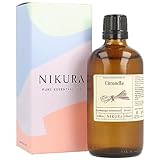 Nikura Citronellaöl - 100ml | Ätherisches Öl | 100% reines natürliches Öl | perfekt für Aromatherapie, Diffusoren, Ölbrenner