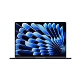Apple 2024 13' MacBook Air Laptop mit M3 Chip: 13,6' Liquid Retina Display, 8 GB gemeinsamer Arbeitsspeicher, 256 GB SSD Speicher, beleuchtete Tastatur, 1080p FaceTime HD Kamera, Mitternacht
