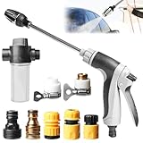 Hochdruck Power Wasserpistole, Turbo Washer für Gartenschlauch, Gartenschlauch Spritzpistole mit Griff, Garten Hochdruck Gartenbrause Professionell für Autowäsche, Garten Bewässerung