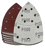 Schleifpapier Dreieckschleifer | Schleifpapier Multischleifer | 240-1.000 Körnung | je 20x Blatt | 100 Stück | Prio-schleifdreiecke105x152 | Schleifpapier fein | Schleifpapier Set |