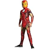 Rubies Avengers offizielles Kostüm, klassisch, Iron Man, für Kinder, 5 – 6 Jahre, 110-116 cm, roter und gelber Anzug und Maske – für Halloween, Karneval – Geschenkidee zu Weihnachten