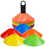 OUTDOORN 25x Markierungshütchen farbig, Zubehör für Fußball & Slalomtraining - Trainingszubehör Outdoor