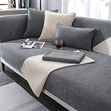 BohrenCL Chenille Sofabezug, Sofaschoner rutschfest, Sofadecke, Couchdecke Überwurf, Couch Überzug L Form, Rutschfester Sofa Überzug 1/2/3/4 Sitzer, Sofaüberwürfe, Chenille-Couchbezug