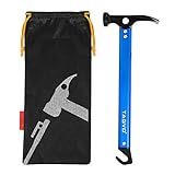 TAGVO Camping Hammer, Multifunktions Outdoor Camping Mallet Aluminium Zelt Hammer mit Zelt Stake Remover - Blaue Farbe