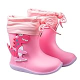 Gummistiefel Kinder Unisex rutschfest, Regenstiefel Kinder Dino Atmungsaktiv, Regenschuhe Jungen Leicht, Gummistiefel Mädchen 33 Kurz, Halbhohe Regenstiefel Wasserdicht (24 EU)