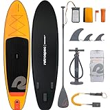 Retrospec Weekender Aufblasbares Stand-Up-Paddle-Board inklusive Paddel, Pumpe und Zubehör, 3,4 m, leichtes iSUP, pannensicher, aufblasbares Paddelboard für Erwachsene