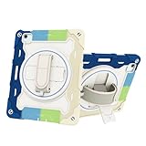 DNMYWAE Umweltfreundliche Tablethülle aus Leder Kompatibel mit iPad Air 11 Zoll (M3 2025 7./Air 11 Zoll M2 2024 6.) Tablet-Abdeckung, robuste, stoßfeste Hülle mit Ständer(Blue)