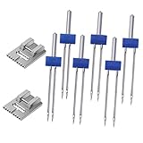 ARTIBETTER 1Stück Nähfuß und Zwillingsnadeln für Haushaltsnähmaschinen Multifunktionales Nähzubehör Hochwertiges für Nähprojekte