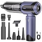 COCCKO Handstaubsauger Akku, Kabellos, Starker Saugkraft für Auto und Haushalt, 15000PA, HEPA-Filter, Mini Staubsauger für Tierhaare, 23min Arbeitszeit, 3600mAh Akku, 4h Ladezeit, Tragbar