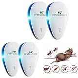 Ultraschall-Mückenschutz, elektromagnetisches Ultraschall-Abwehrmittel, effektives Abwehrmittel gegen Mücken, Mäuse, Ameisen, Fliegen, Spinnen, Kakerlaken, 100 % professionell und effektiv (Packung