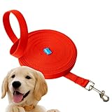 Edipets, Schleppleine für Hunde, 1.5m / 3m / 5m / 10m / 15m, Wasserdicht Trainingsleine für Große bis Kleine Hunde, Robuste Hundeleine (15 m, rot)