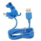 FUTUREORYY Schnellladekabel C mit Niedlichem Hundedesign Langlebiges Kompatibles Datenkabel für Smartphones Stilvolles Robustes Ladekabel in Trendigem Blau Effiziente Ladegeschwindigkeit