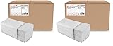 Semy Top ST-77060 Papierhandtuch, ZZ-Falz, 2-lagig, Recycling, 25 cm x 21 cm (4000-er Pack) (Packung mit 2)
