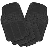 WOLTU Universal Auto Fußmatten Gummimatten Gummi Matten Set Schwarz