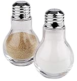 APS Salz- und Pfefferstreuer, 2er Set, Salz - & Pfeffer Menage, Salz - & Pfefferstreuer aus Glas mit Edelstahldeckel, 6 x 6 cm, 10 cm Höhe