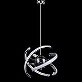 ELINKUME Moderne Wohnzimmer LED Pendelleuchte,Verstellbar Küchenlampen 26W Kugel Chrom Hängelampe,Kann Beleuchtung für Esszimmer,Schlafzimmer und Flur Bieten