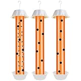 3er Set Groß Fliegenfalle für Innen und Außen, Fliegenfänger Mückenfalle mit Klebestreifen Abwehr Gegen Mücken Fruchtfliegenfalle - Stellen & Aufhängen