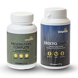 Männer Power Paket - bestehend aus ProstaStark Complete und Erektio Stark – Natürliche hochwertige Inhaltsstoffe für die allgemeine Gesundheit – Mit Kürbiskernextrakt, Maca und L Arginin, 2er Set