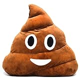 RIHUD Poop Plush Pillow Round Triangle Emotion Cushion Cute Decorative Stuffed Toy Brown Gifts for Kids and Friends (Poop) (braun)