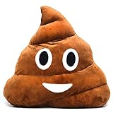 RIHUD Poop Plush Pillow Round Triangle Emotion Cushion Cute Decorative Stuffed Toy Brown Gifts for Kids and Friends (Poop) (braun)