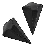 Esmula 2 Stück Geschmiedeter Dreh-Spaltkeil aus Stahl, 1,6 kg Keil Holzspaltkeil Spaltgranate Holzspalter Schwarz Fällkeil Scheitkeil Nachsetzkeil Treibkeil zum Spalten von Holz, Massiv & sicher