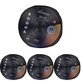 MediaRange BD-R 25GB 6-Fache Schreibgeschwindigkeit, Vollflächig bedruckbar, 25er Cakebox (Packung mit 4)