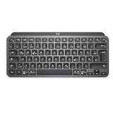 Logitech MX Keys Mini Kabellose Tastatur, Kompakt, Bluetooth, Hintergrundbeleuchtung, USB-C, Kompatibel mit Apple macOS, iOS, Windows, Linux, Android, Metallgehäuse - Graphit