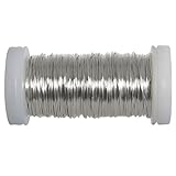 Rayher Hobby 24078000 Silberdraht, Spule, 50 m, 0,5 mm ø, Silber