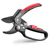 FLORA GUARD Professionelle Ratschenschere,Gartenschere SK5 Klingen, schneiden ca. 20mm,teflon-Coated ausgestattet, perfekt für schwache Hände und Arthritis